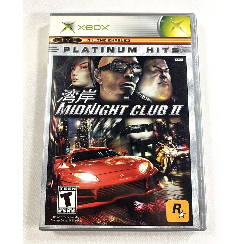 Midnight Club II 2003 Microsoft Xbox Platinum Hits Complete With Manual Tested - Picture 1 of 9